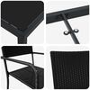 vidaXL Ensemble de salle &agrave; manger pour jardin 5 pcs Noir polyrotin