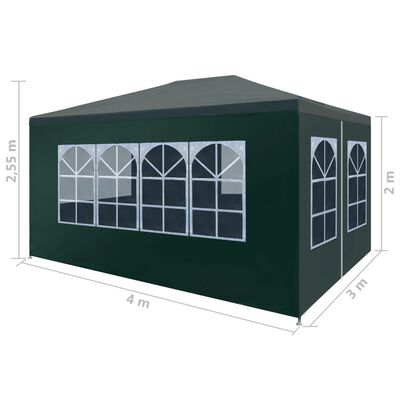 vidaXL Tente de réception 3x4 m Vert