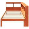 vidaXL Lit biblioth&egrave;que sans matelas cire marron 75x190 cm pin massif
