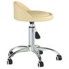 vidaXL Chaises pivotantes &agrave; manger lot de 4 cr&egrave;me similicuir