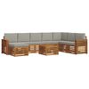 vidaXL Ensemble de canap&eacute;s d'ext&eacute;rieur 9 pc Gris Naturel et Clair