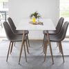 Venture Home Chaises &agrave; manger lot de 2 Polar polyester gris et naturel