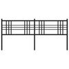 vidaXL T&ecirc;te de lit m&eacute;tal noir 193 cm