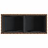 vidaXL Jardini&egrave;re avec 2 pots marron 72x30x32 cm r&eacute;sine tress&eacute;e