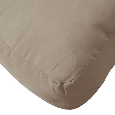 vidaXL Coussin de palette taupe 50x50x12 cm tissu