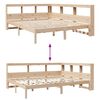 vidaXL Lit biblioth&egrave;que sans matelas 150x200 cm bois massif de pin