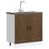 vidaXL Meuble bas pour &eacute;vier Porto ch&ecirc;ne marron bois ing&eacute;nierie