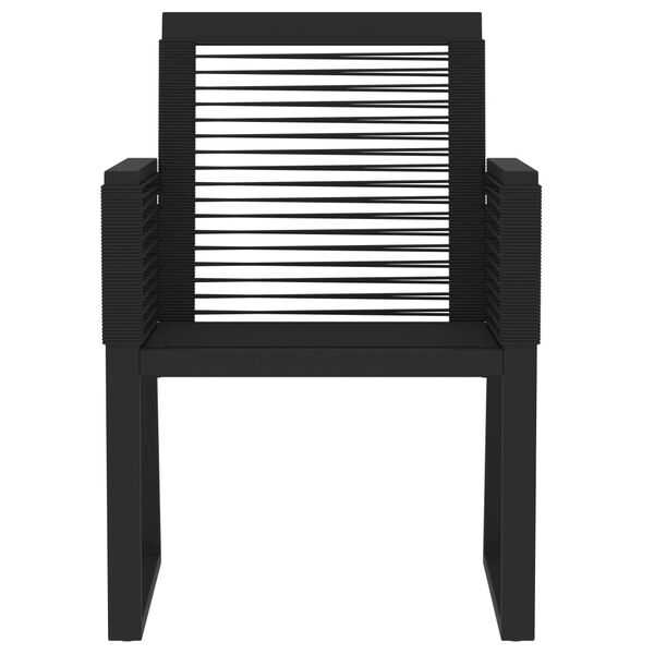 vidaXL Ensemble &agrave; manger de jardin 5 pcs Noir