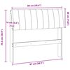 vidaXL T&ecirc;te de lit capitonn&eacute;e Gris fonc&eacute; 90 cm Pin massif