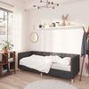 vidaXL Lit avec USB Gris fonc&eacute; Tissu 90x200 cm