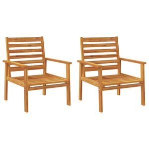 vidaXL Fauteuil de jardin lot de 2 66,5x65x81 cm bois massif d'acacia
