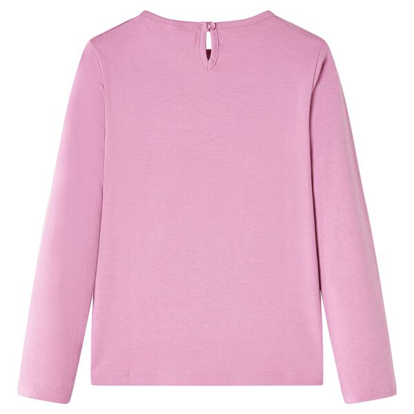 T-shirt enfants &agrave; manches longues rose br&ucirc;l&eacute; 104