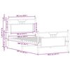 vidaXL Cadre de lit sans matelas ch&ecirc;ne sonoma 100x200 cm