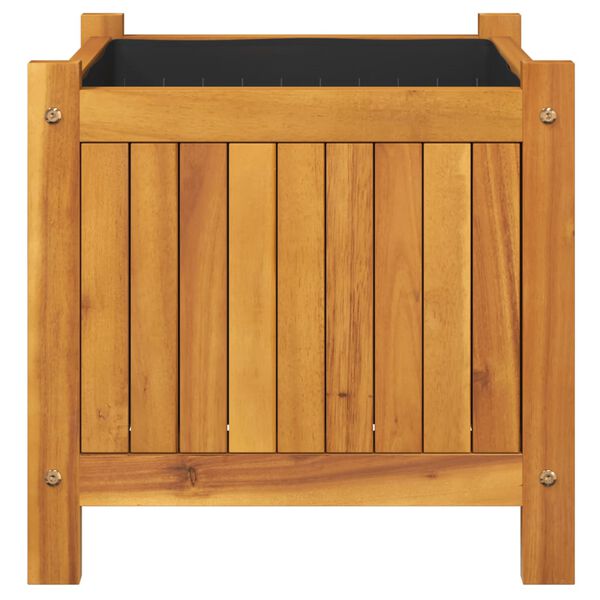 vidaXL Jardini&egrave;re avec doublure 42x42x40 cm bois massif d'acacia