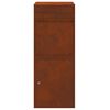vidaXL Bo&icirc;te de d&eacute;p&ocirc;t de colis Rouill&eacute; 41 x 38 x 103 cm Acier patin&eacute;
