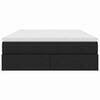 vidaXL Lit avec rangement et matelas Noir 140 x 200 cm Polyester