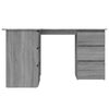 vidaXL Bureau d'angle Sonoma gris 145x100x76 cm Bois d'ing&eacute;nierie