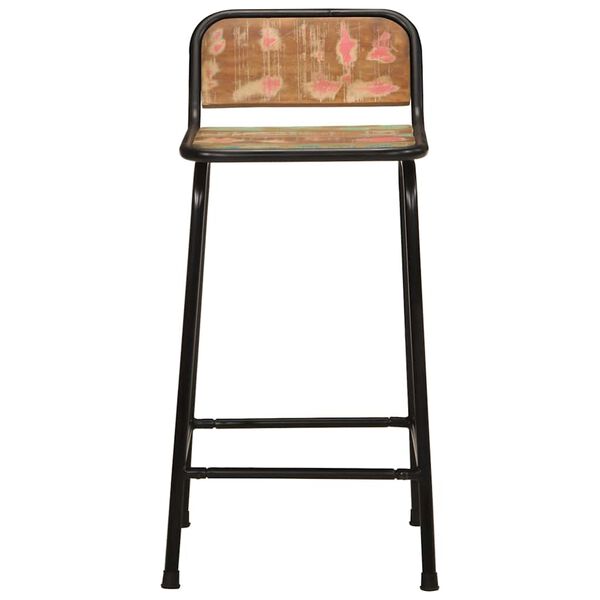 vidaXL Tabourets de bar lot de 2 46x35,5x80cm bois massif récupération