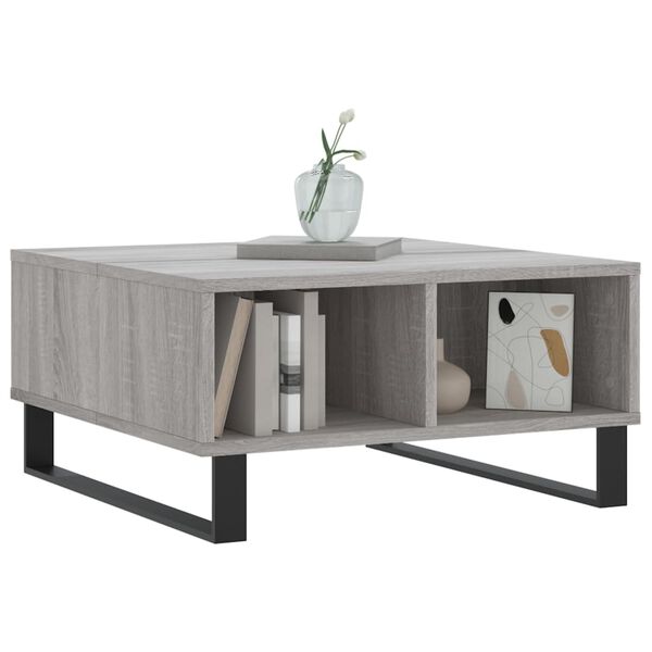 vidaXL Table basse sonoma gris 60x60x30 cm bois d'ing&eacute;nierie