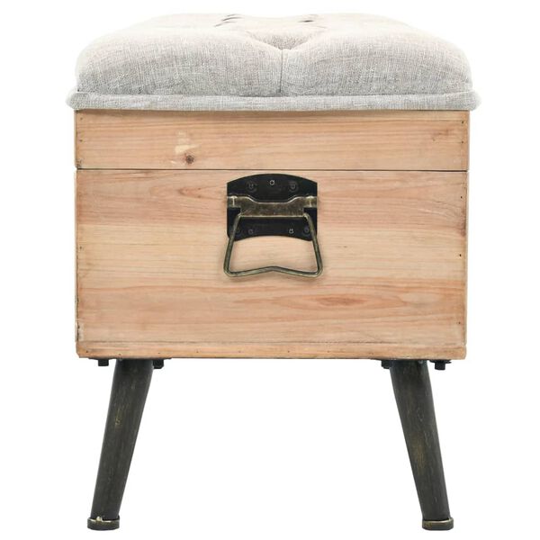 vidaXL Banc de rangement 110 cm Bois de sapin massif