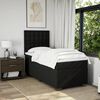 vidaXL Sommier &agrave; lattes de lit et matelas Noir 80x200 cm Tissu