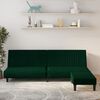 vidaXL Canap&eacute;-lit &agrave; 2 places avec repose-pied vert fonc&eacute; velours