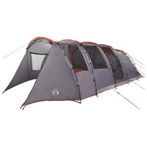 vidaXL Tente tunnel 675 x 392 x 210 cm Gris et orange