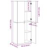 vidaXL Cabinet de Bureau avec &eacute;tag&egrave;re Bois ancien 70 x 32 x 77.5 cm