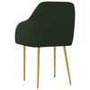 vidaXL Chaises &agrave; manger lot de 2 vert fonc&eacute; velours