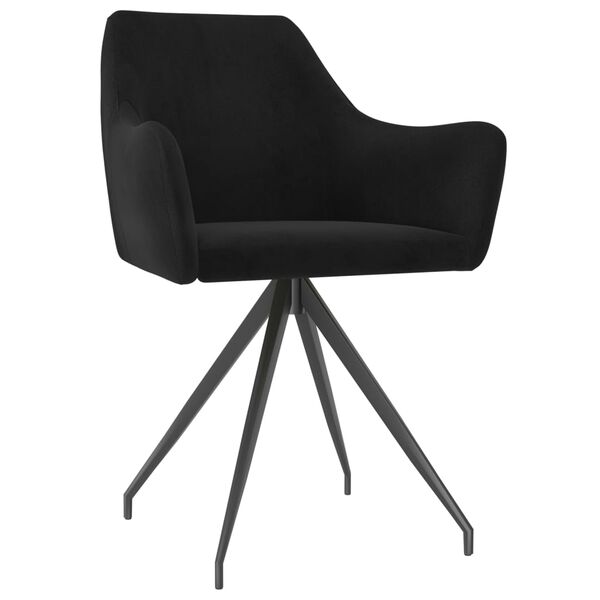 vidaXL Chaises &agrave; manger lot de 2 Noir Velours