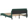 vidaXL Cadre de lit Dover vert fonc&eacute; 140x190 cm velours
