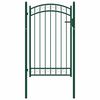 vidaXL Portail de cl&ocirc;ture avec dessus arqu&eacute; Acier 100x106 cm Vert