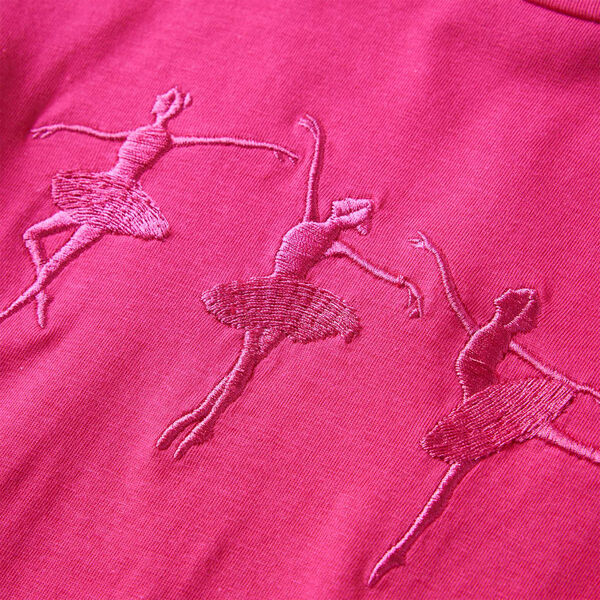 T-shirt enfants &agrave; manches longues rose vif 92