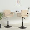 vidaXL Chaises pivotantes &agrave; manger lot de 2 Cr&egrave;me Tissu