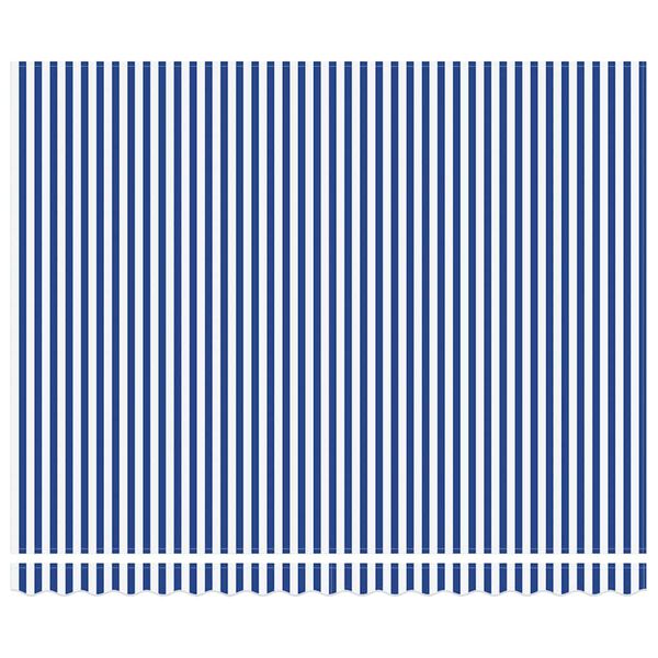 vidaXL Auvent r&eacute;tractable bleu et blanc 3,5x2,5 m tissu et aluminium