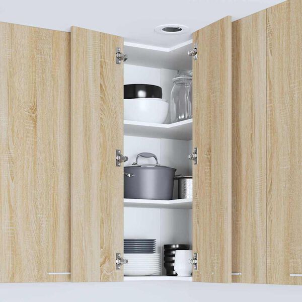 vidaXL Armoire suspendue Ch&ecirc;ne Sonoma et Blanc 57 x 57 x 100 cm