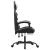 vidaXL Chaise de jeu avec repose-pied Noir et blanc Similicuir