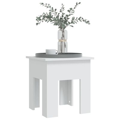 vidaXL Table basse blanc 40x40x42 cm bois d'ingénierie