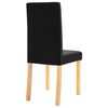 vidaXL Chaises &agrave; manger lot de 4 noir tissu