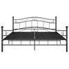 vidaXL Cadre de lit sans matelas noir métal 160x200 cm