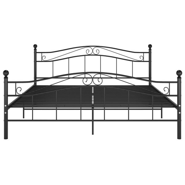 vidaXL Cadre de lit sans matelas noir métal 160x200 cm