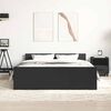vidaXL Cadre de lit sans matelas noir 140x190 cm