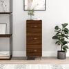 vidaXL Buffet Ch&ecirc;ne marron 34,5x34x90 cm Bois d'ing&eacute;nierie