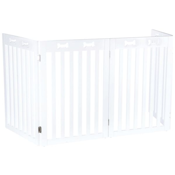 TRIXIE Barri&egrave;re pour chiens 4 parties MDF 60-160 cm Blanc