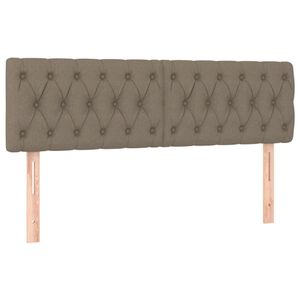 vidaXL T&ecirc;tes de lit Taupe 144x7x78/88 cm Tissu