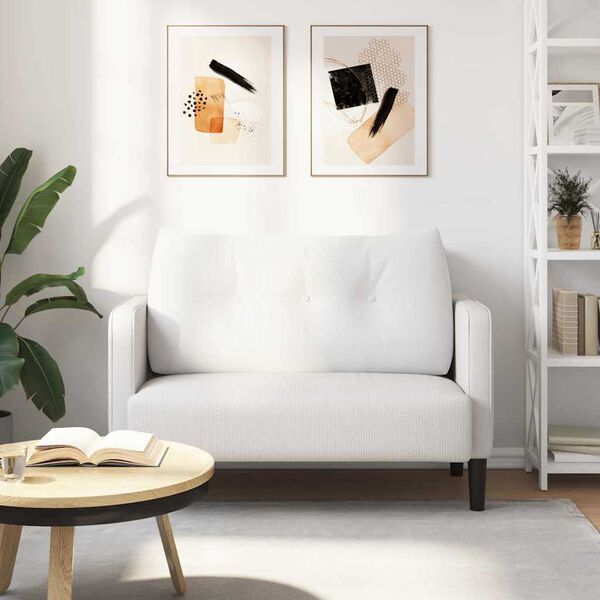 vidaXL Coussin de Dos Blanc 100 x 24 x 50 cm tissu