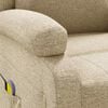 vidaXL Fauteuil de massage Cr&egrave;me Tissu