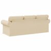 vidaXL Canap&eacute; 180cm Cr&egrave;me M&eacute;tал