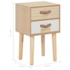 vidaXL Table de chevet avec 2 tiroirs 30x25x49,5 cm Bois de pin massif