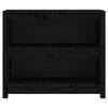 vidaXL Biblioth&egrave;que Noir 80x35x68 cm Bois de pin massif